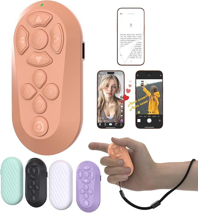 Wireless Remote Controller for iOS/Android Bluetooth Remote Control for TikTok by ZOZVO