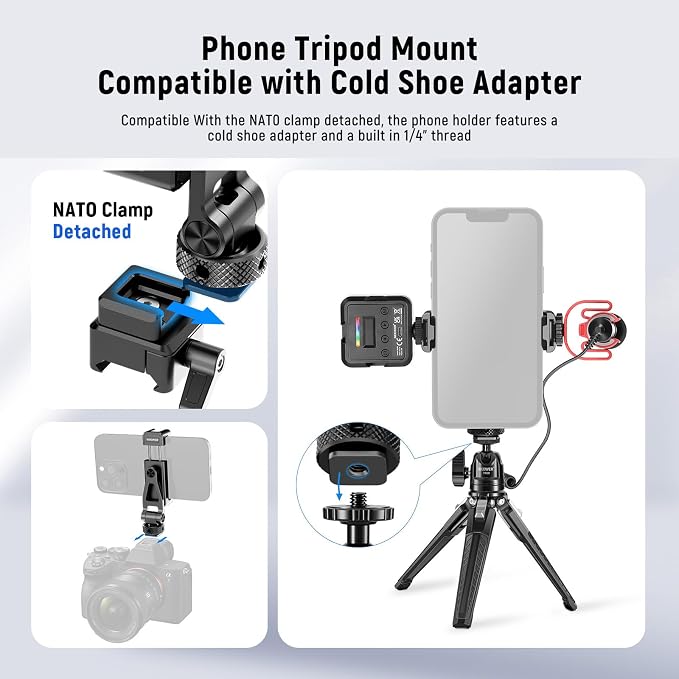 NEEWER Metal Phone Tripod Mount - Image 3
