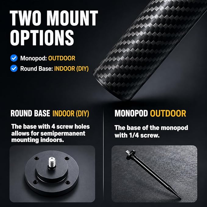 Carbon Fiber Monopod Golf Swing Recorder - Image 6