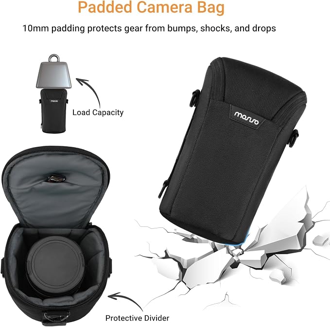 MOSISO Camera Lens Pouch Case, Top Access Crossbody Shoulder Bag - Image 3
