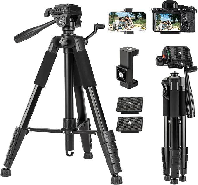 74'' Camera Tripod, Fotopro Lightweight Aluminum Travel Tripod by Fotopro