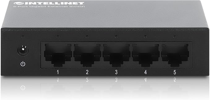 Intellinet 5-Port Gigabit Ethernet Network Switch, Ethernet Splitter by IntellinetNetworkSolutions