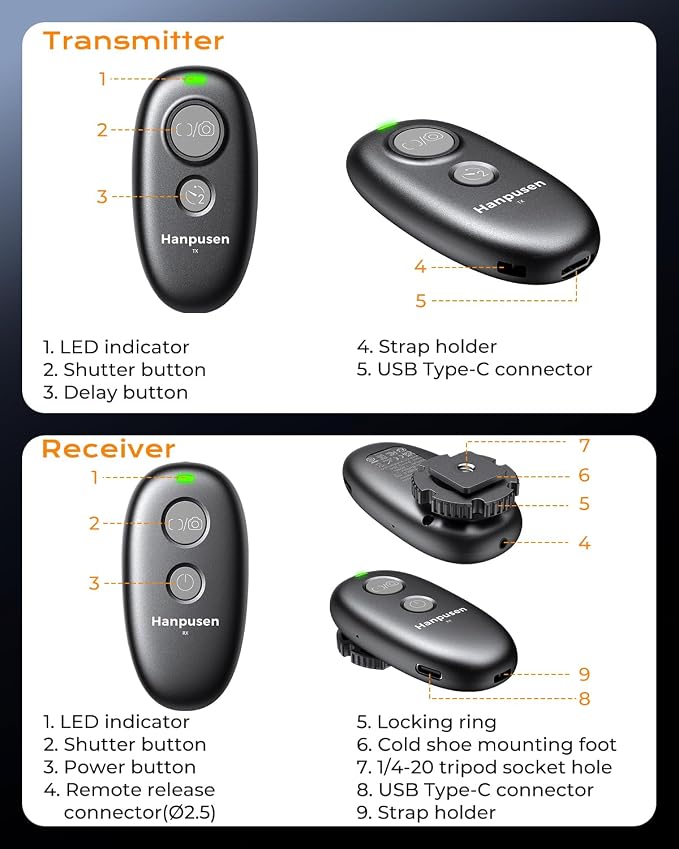 for Nikon Camera Rechargeable Remote Shutter Release - Image 8