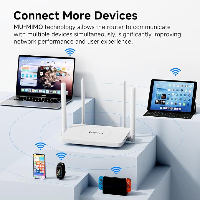 U-SPEED AC1200 WiFi Router Dual Band Wireless Internet Router, Speed Up to 1.2 - Image 3