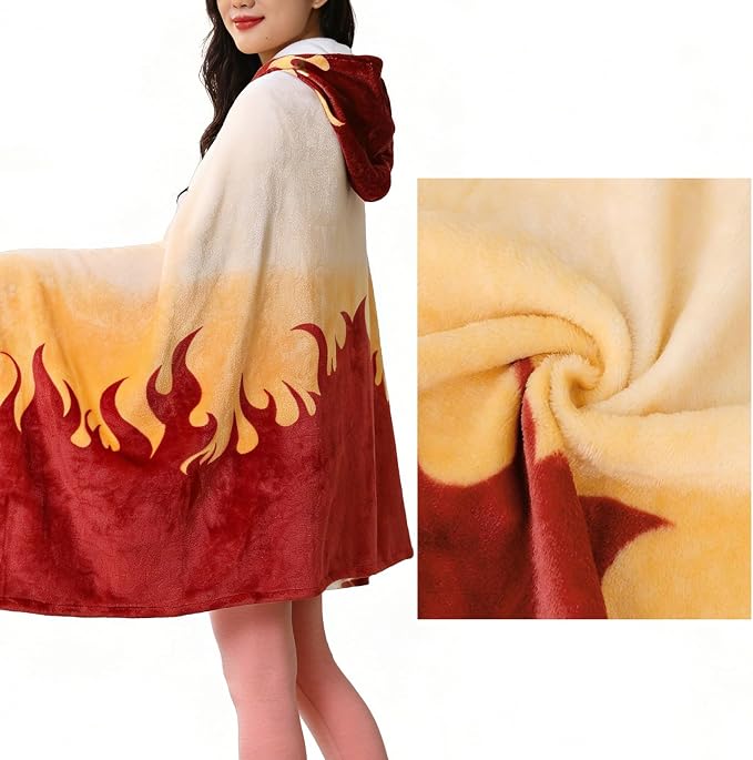 Juejuezi Hooded Wearable Blanket Hoodie Throw Blanket Cloak Cosplay Costume - Image 3