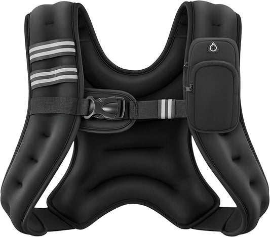 ZELUS Weighted Vest, 6lb/8lb/12lb/16lb/20lb/25lb/30lb Weight Vest by ZELUS