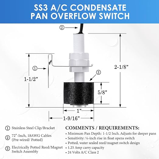 2 Pack SS3 Pan Float Switch - Image 6