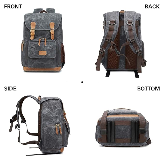 UBAYMAX Camera Backpack, DSLR SLR Waterproof Canvas Camera Bags Rucksack 15.6 - Image 2
