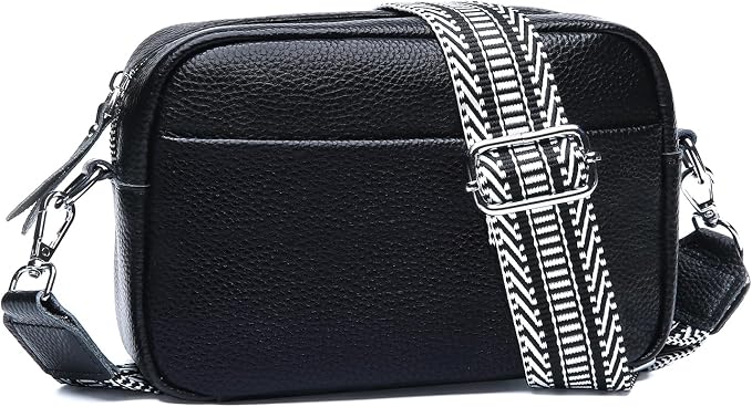 Small Crossbody Bags for Women Genuine Leather, Guitar Strap Shoulder Handbag by Utenwat