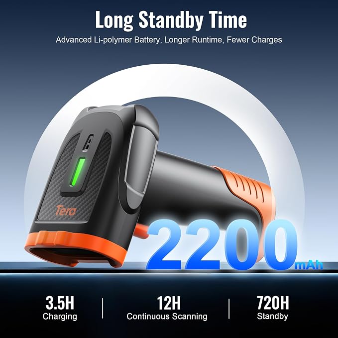 Tera Barcode Scanner Wireless Handheld: - Image 3