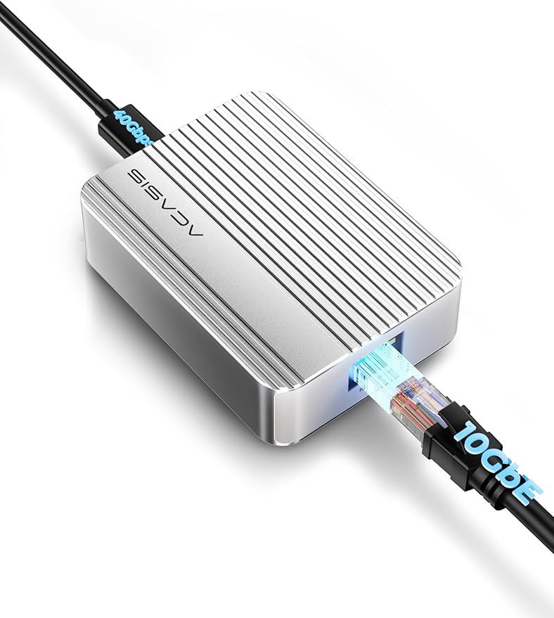 ACASIS USB4 to 10Gb Ethernet Adapter Aluminum Housing USB-C to 10 Gigabit by ACASIS
