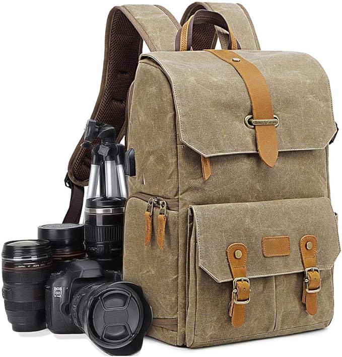 UBAYMAX Camera Backpack, DSLR SLR Waterproof Canvas Camera Bags Rucksack 15.6 by UBAYMAX