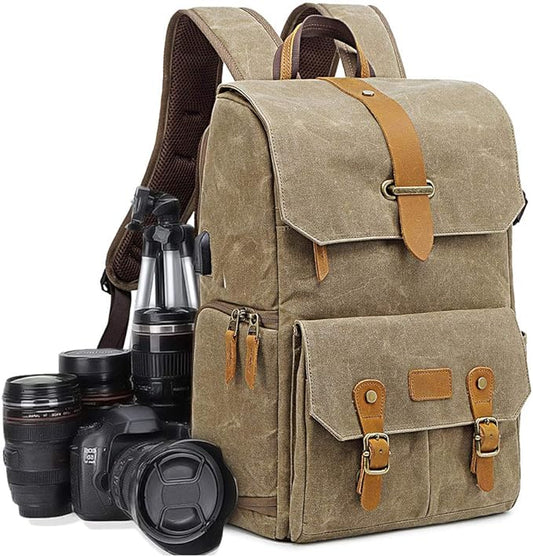 UBAYMAX Camera Backpack, DSLR SLR Waterproof Canvas Camera Bags Rucksack 15.6 by UBAYMAX