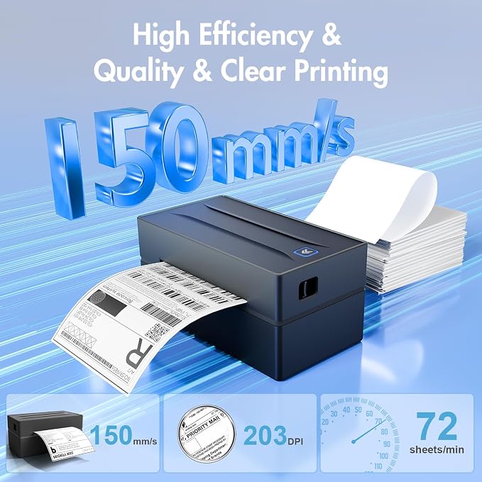 Bluetooth Thermal Shipping Label Printer: 4x6 Wireless Label Maker - Image 6