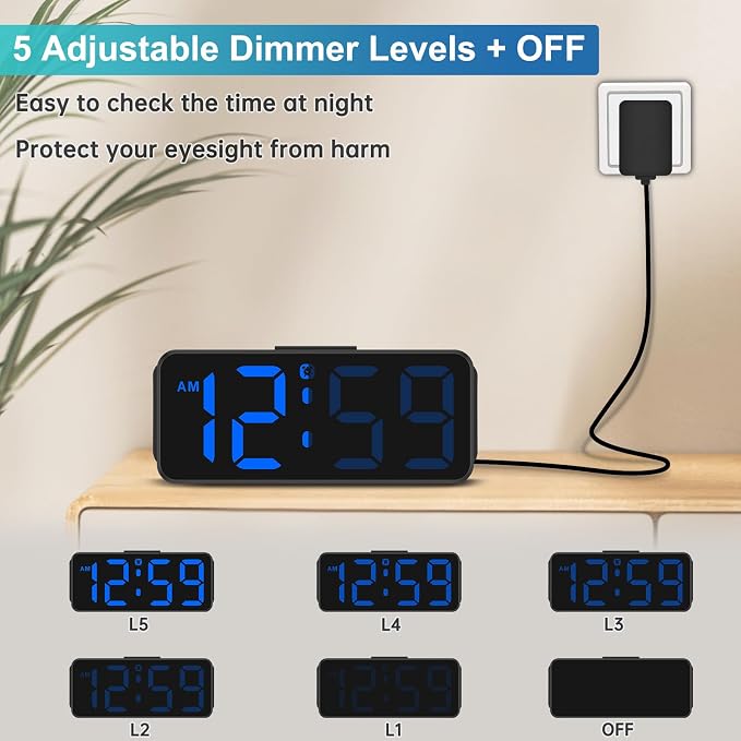 Peakeep Small Digital Alarm Clock Plug in - Image 4