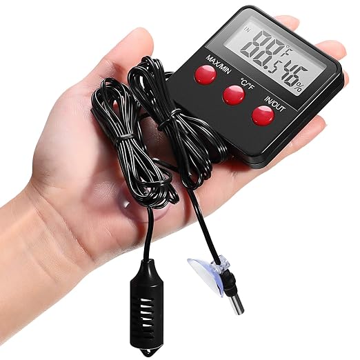 Weewooday 4 Pcs Reptile Thermometer and Humidity Gauge Reptile Terrarium - Image 4
