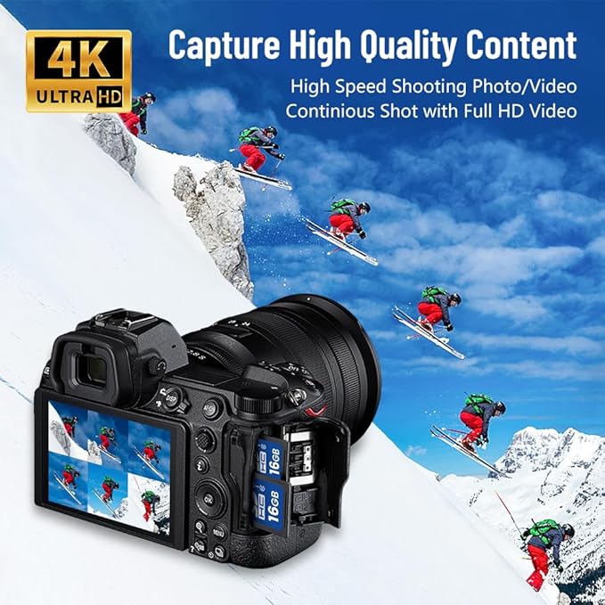 16GB SD Card, 2 Pack SDHC Flash Memory Cards UHS-I U1 Class 10 High-Speed Full - Image 3