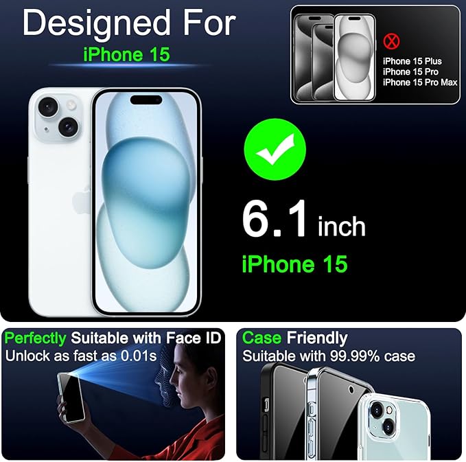 IMBZBK 3 Pack Privacy Screen Protector - Image 2