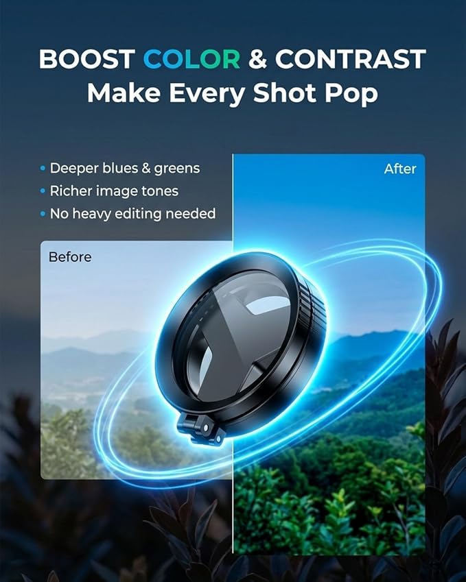 Anti-Glare Magnetic Phone Filter 2-in-1 Magnetic Cpl & Star Filter Lens - Image 6