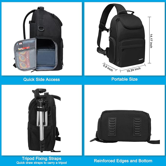 MOSISO Camera Sling Bag, DSLR/SLR/Mirrorless Camera Case Crossbody Photography - Image 5