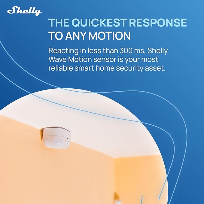 Shelly Wave Motion US LR, Z-Wave Long Range Motion & Lux Sensor, Compatible - Image 2