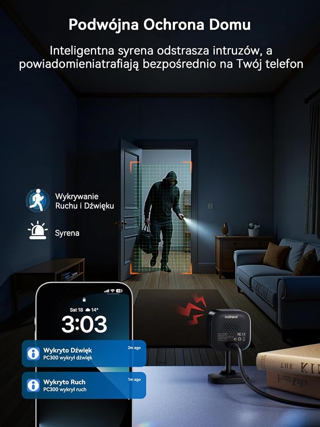 Outinput Indoor Security Camera, 2K WiFi Home Camera - Image 3