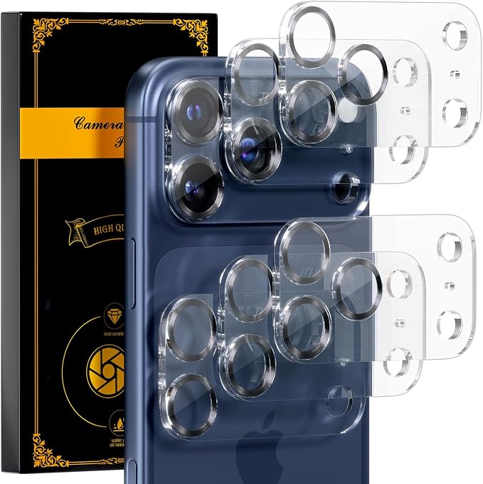 for 6 Pack iPhone 17 Pro Max Camera Lens Protector 9H Tempered Glass Camera by Beuxece