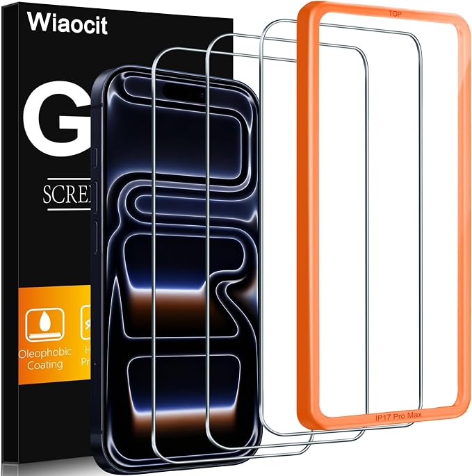 Wiaocit 3 Pack Tempered Glass Screen Protector by Wiaocit