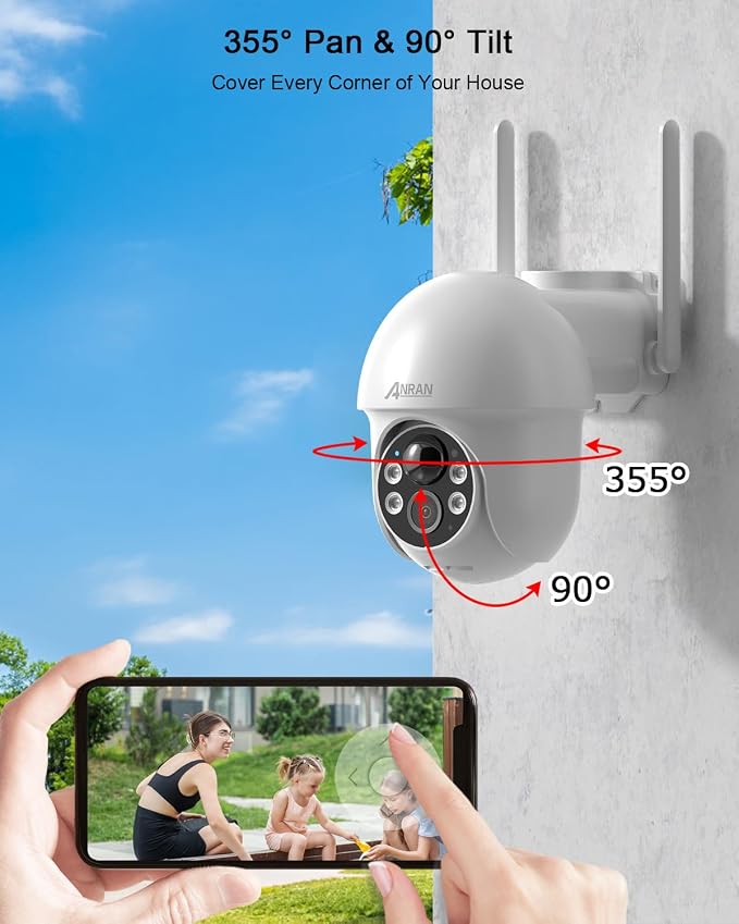 ANRAN 2K Security Camera Wireless Outdoor, Solar Outdoor Camera - Image 4