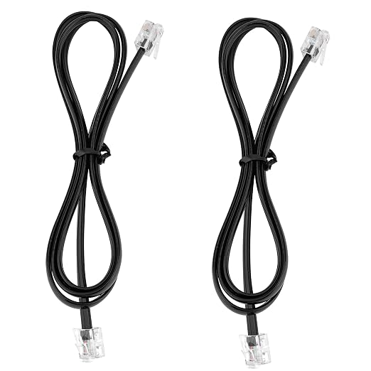LanSenSu RJ12 Cable Phone Cord RJ12 6P6C Male to Male Straight Wired by LanSenSu