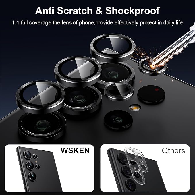 WSKEN for Samsung Galaxy S24 Ultra Camera Lens Protector, Ultra Thin Scratch - Image 3