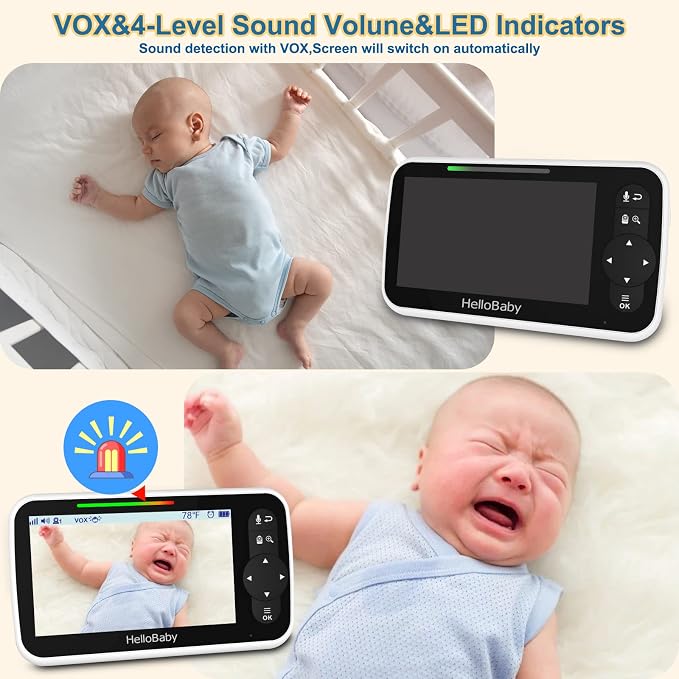 HelloBaby 5 Inch Video Baby Monitor - Image 7