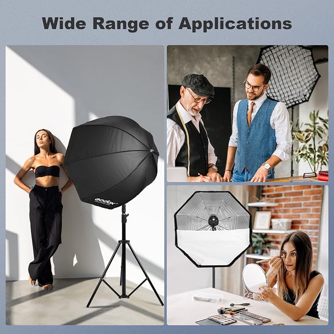 Godox 47.2"/120cm Octagon Umbrella Soft Box Kit - Image 5