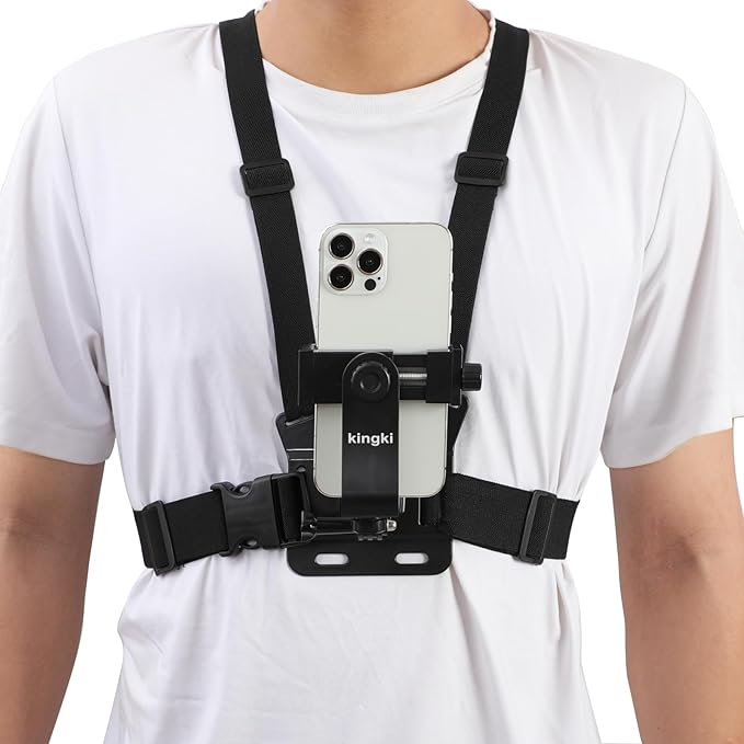 KINGKI Mobile Phone Chest Mount Harness Strap Holder Cell Phone Clip Action by KINGKI
