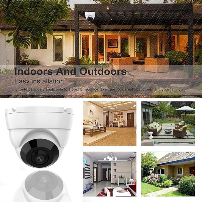 Real HD 5MP TVI Analog Camera 180° Wide Viewing Angle Fisheye Dome BNC Camera - Image 6