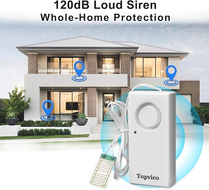 Water Leak Detectors for Home, Sump Pump, Under Sink, Moisture Alarm Sensor - Image 2