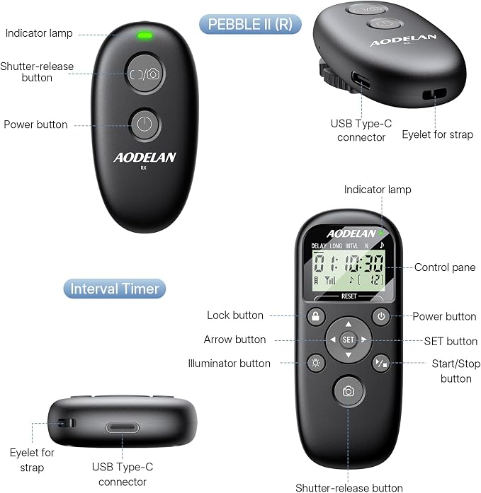 for Canon Camera Rechargeable Remote Shutter Release - Image 8