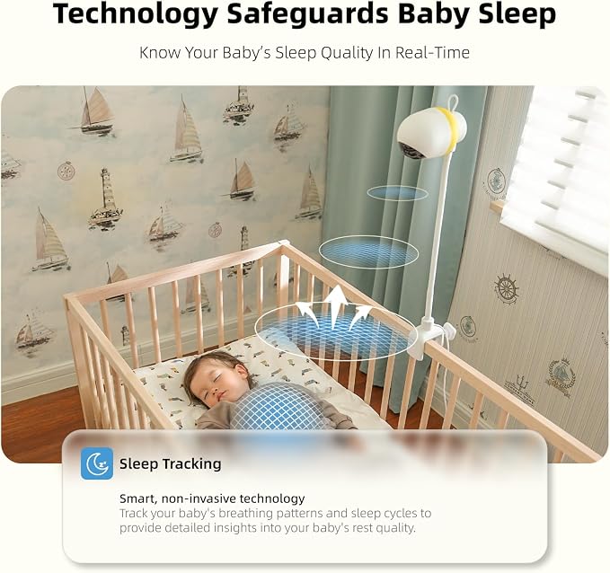 Ellie Pro Baby Monitor with 2 Cameras, 6000mAh Battery, Remote Pan-Tilt-5X Zoom - Image 7