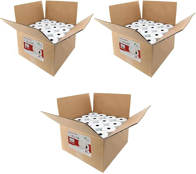 3 1/8 x 230 Thermal Paper Receipt Rolls fits all Clover POS Cash Register by BuyRegisterRolls%C2%AE