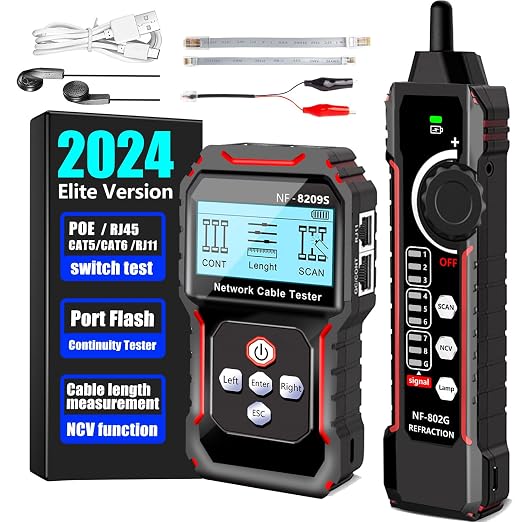 NF-8209S Network Cable Tester, RJ45 Ethernet Tester by ZHOUCENetworkCableTester
