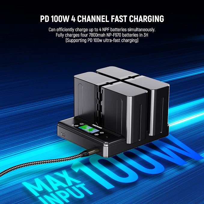 NEEWER NP-F970 4 Channel Charger - Image 2