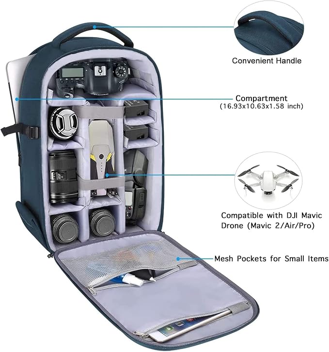MOSISO Camera Backpack, DSLR/SLR/Mirrorless Photography Camera Bag 15-16 inch - Image 2