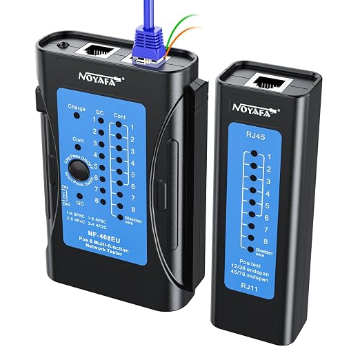 Rechargeable Network Cable Tester, NF-468EU Ethernet Cable Continuity Tester by Shgmeet