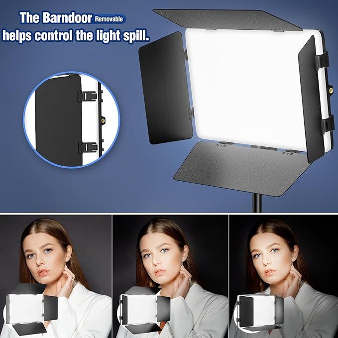2 Pack LED Video Light Kit - Image 4