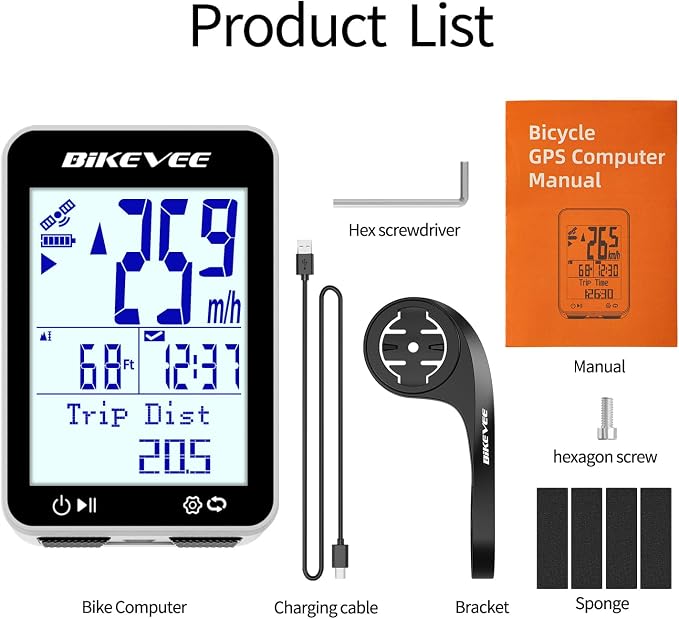 GPS Bike Computer Wireless Bicycle Speedometer Odometer 9 Languages Auto - Image 9