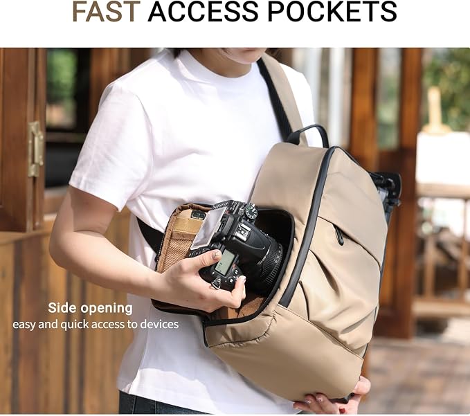 TAAOKA Camera Sling Bag, DSLR/SLR/Mirrorless Camera Backpack Case Shockproof - Image 3