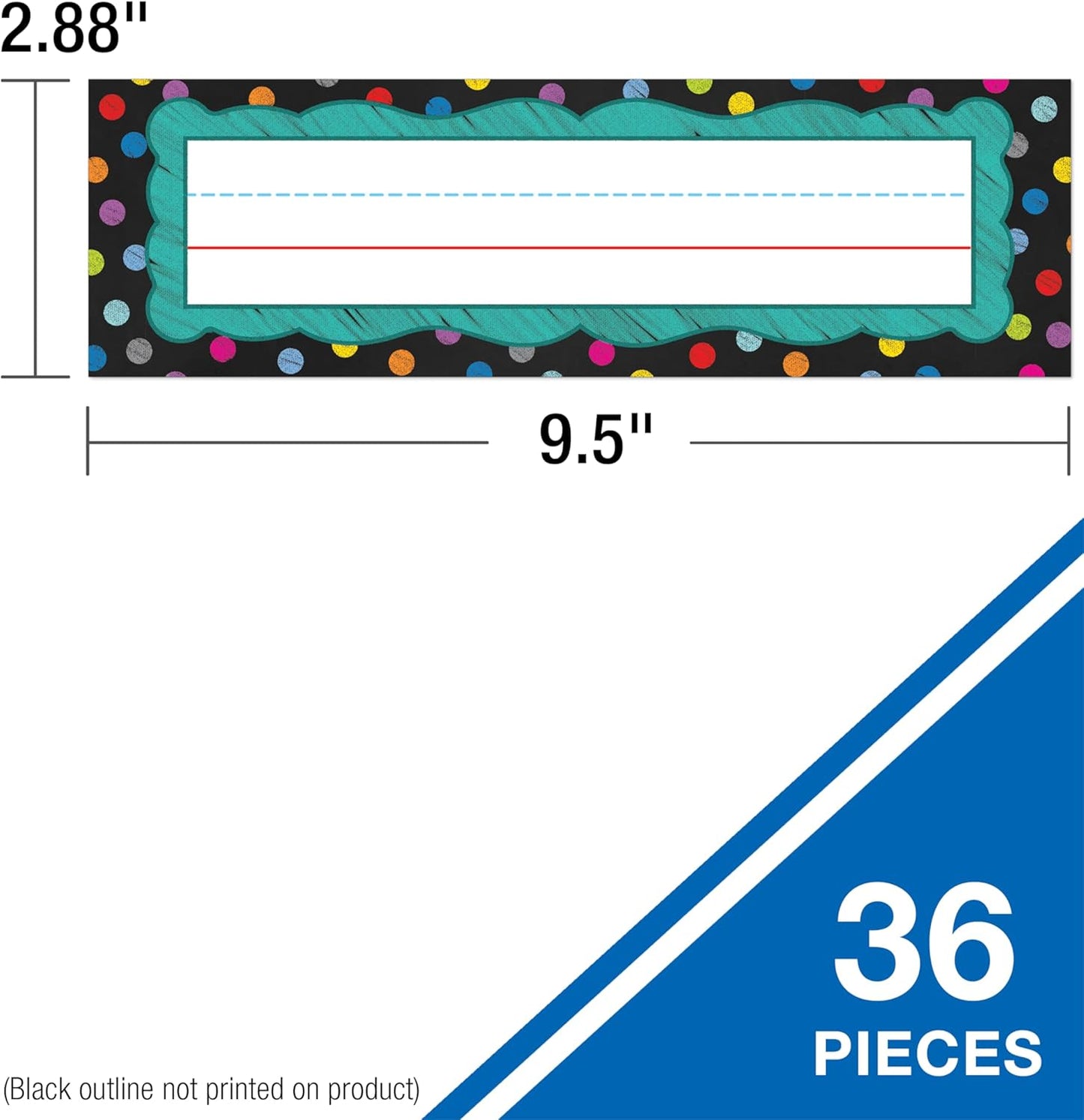 Carson Dellosa 36PC Colorful Name Labels for Kids, Chalkboard Tags for Labeling Classroom, School Supplies, Desk Organizer, and Locker Organization, Teacher Decor