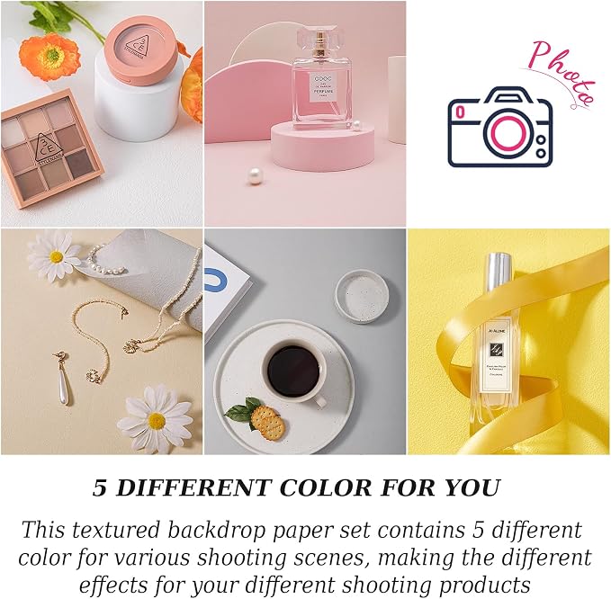 5PCS Backdrop Photography Background, 28x39Inch Cotton Thicken Suede Textured - Image 6