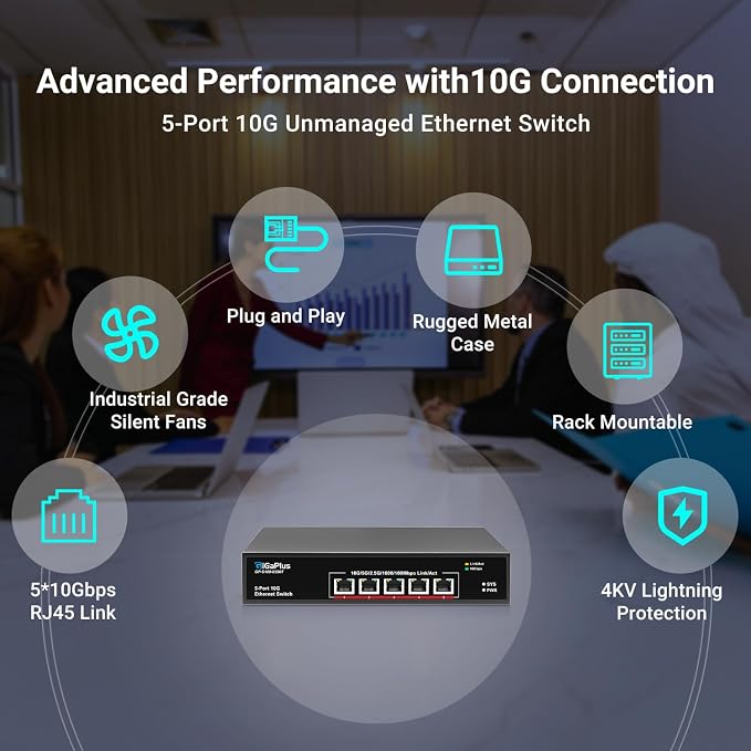 5-Port 10Gb Ethernet Switch Unmanaged - Image 4