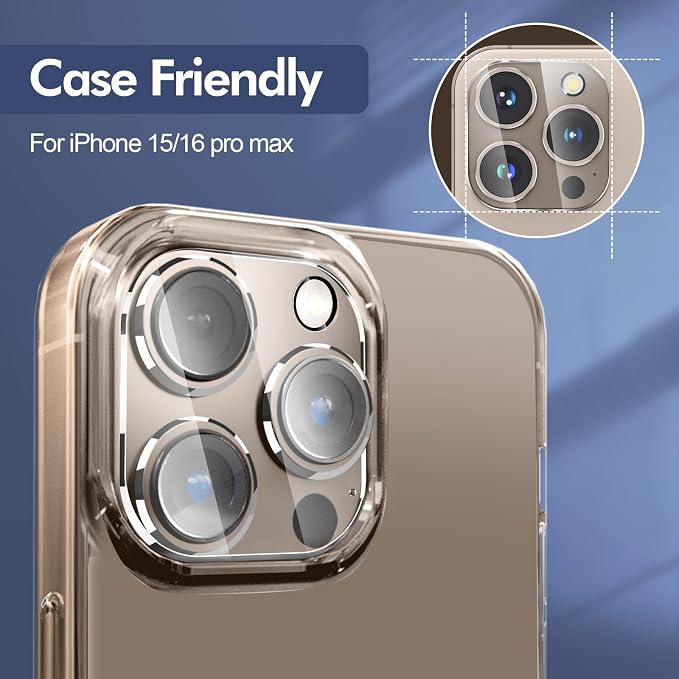 3PCS Rear Back Camera Lens Protector Tempered Glass - Image 2